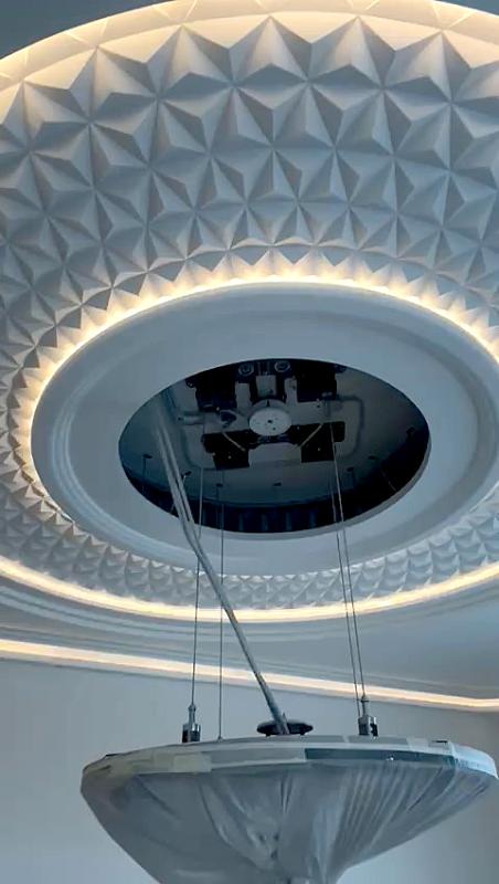 Система подъема для крупногабаритной люстры