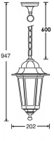 Уличный светильник подвесной PETERSBURG S 79805S W