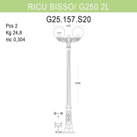 Уличный фонарь Fumagalli Ricu Bisso/G250 G25.157.S20.WXE27