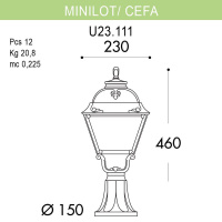 Уличный светильник Fumagalli Minilot/Cefa U23.111.000.BXF1R