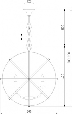 Подвесная люстра Santi 60139/6 золото