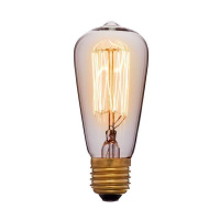 Лампа накаливания E27 60W колба прозрачная 052-238