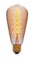 Лампа накаливания E27 40W колба золотая 053-518