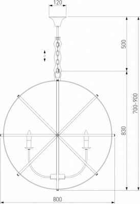 Подвесная люстра Santi 60139/8 золото