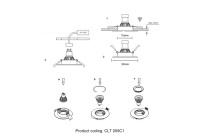 Светильник встраиваемый c малым заглублением Crystal Lux CLT 059C1 WH