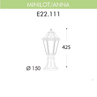 Уличный светильник Fumagalli Minilot/Anna E22.111.000.BYF1R