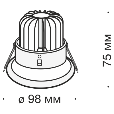 Встраиваемый светильник Maytoni DL031-2-L8W