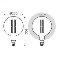 Лампочка светодиодная филаментная Filament 153802008